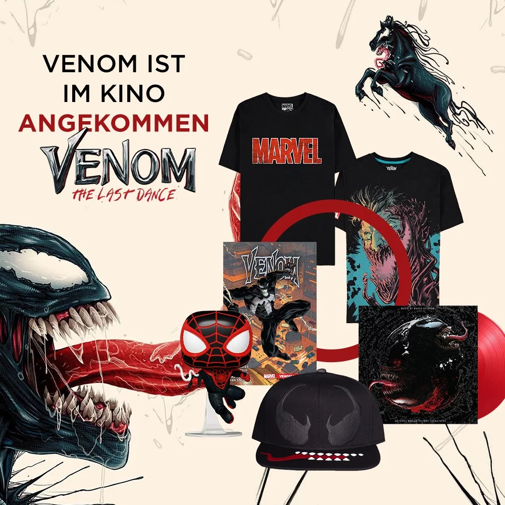 VenomFilm, JetztImKino, MarvelFans, FilmStart, VenomMerch, Kinoliebhaber, MarvelSammlung, ActionImKino, NurFürKurz