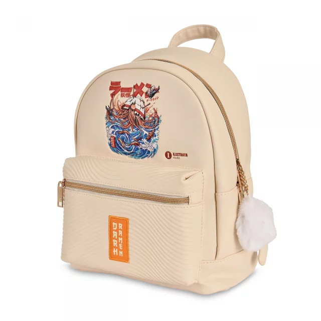 Rucksack The Great Ramen - Illustrata white - Made in Japan