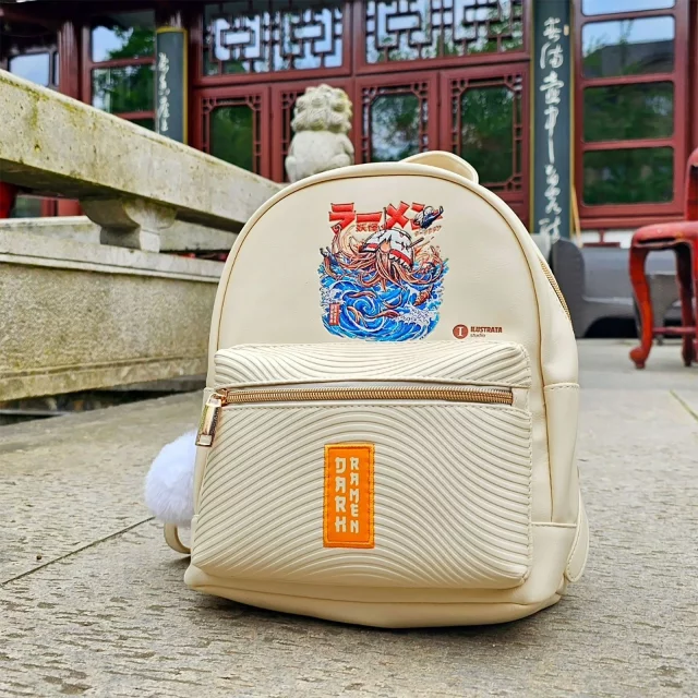 Rucksack The Great Ramen - Illustrata white - Made in Japan