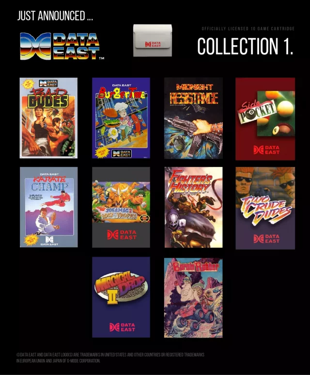 Cartridge für die Retro-Spielkonsole Evercade - Data East Collection 1