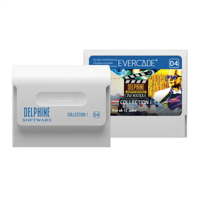 Cartridge für die Retro-Spielkonsole Evercade - Delphine Software Collection 1