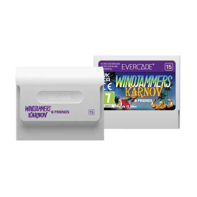 Cartridge für Retro-Spielkonsole Evercade - Windjammers, Karnov & Friends