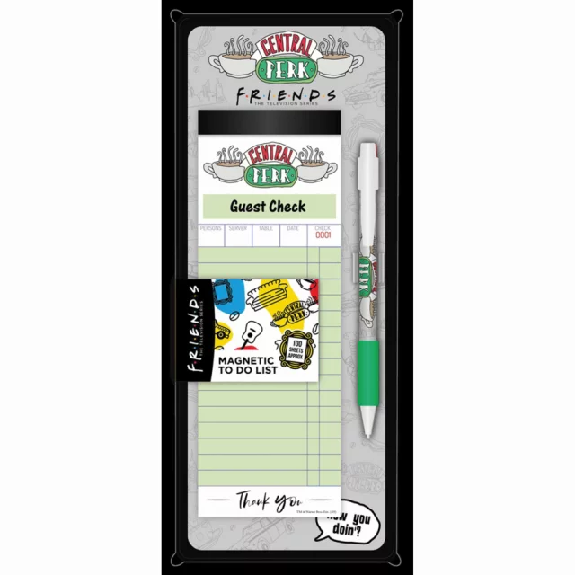 Geschenkset Friends - Central Perk (Magnetblock und Kugelschreiber) - Notizbücher