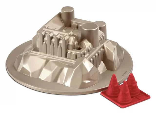 Geschenkset Harry Potter - Hogwarts-Kuchenform + ENG-Kochbuch - Buch
