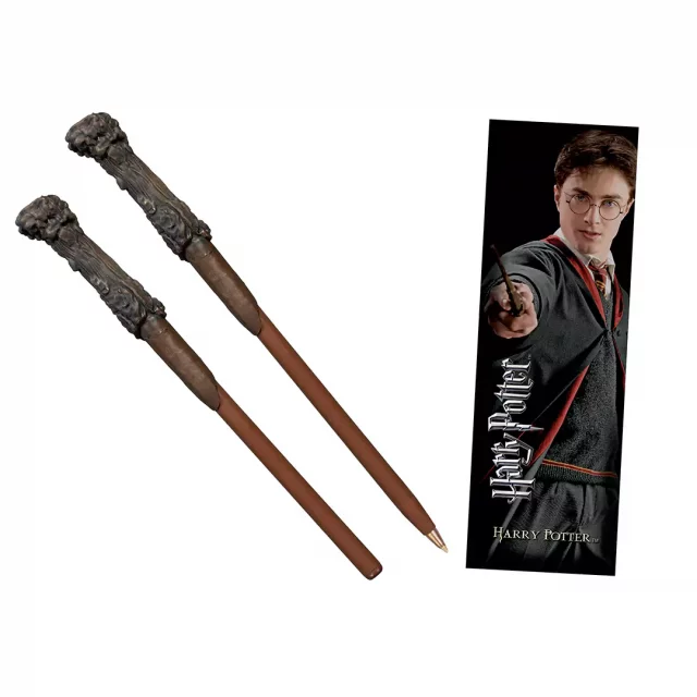 Harry Potter Geschenkset - Harry Potter Zauberstab (Stift, Lesezeichen) - Tassen