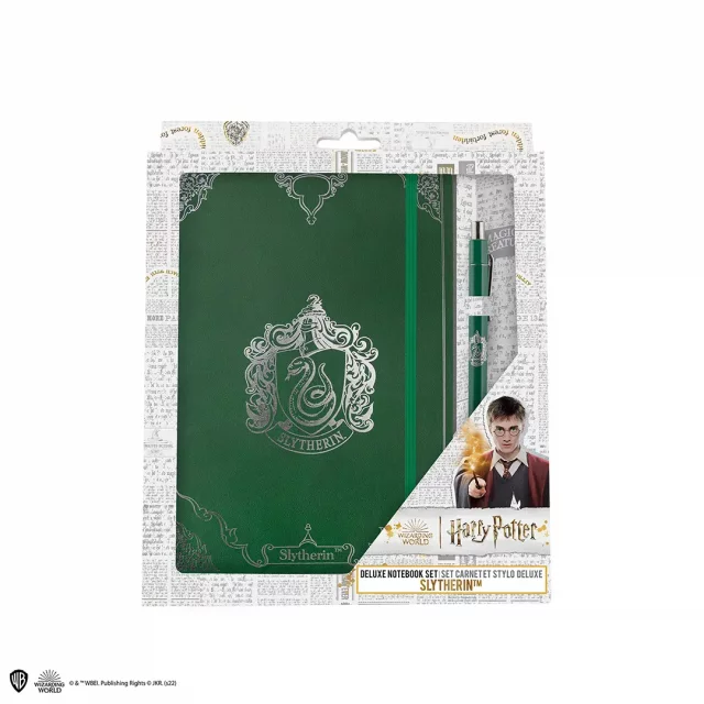 Geschenkset Harry Potter - Slytherin (Notizbuch, Kugelschreiber) - Gläser