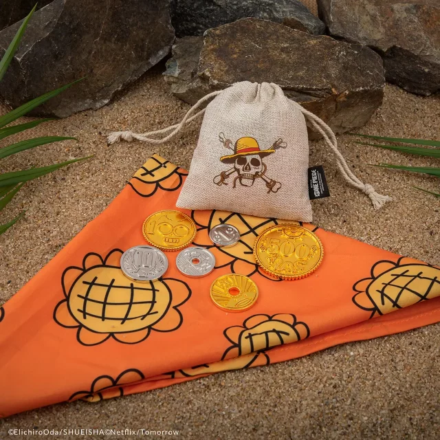 Geschenkset One Piece - Nami's Bandana & Berry Coins (Tuch und Münzen) - Cosplay