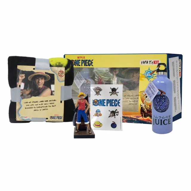 Geschenkset One Piece - Netflix & Chill Gift Box (Figur, Trinkflasche, Decke, Aufkleber) - Socken