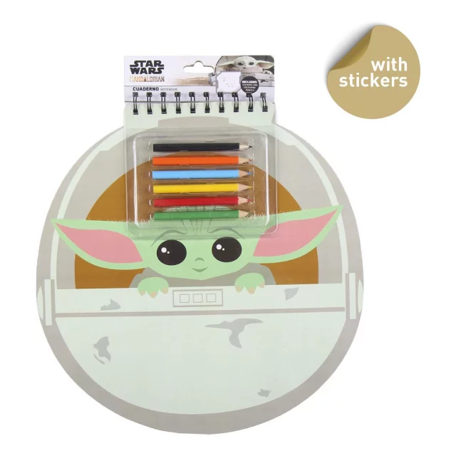 Geschenkset Star Wars: The Mandalorian - Grogu (Notizbuch, Buntstifte, Aufkleber) - Tassen