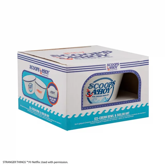 Geschenkset Stranger Things - Scoops Ahoy (Schüssel und Hut) - Cosplay