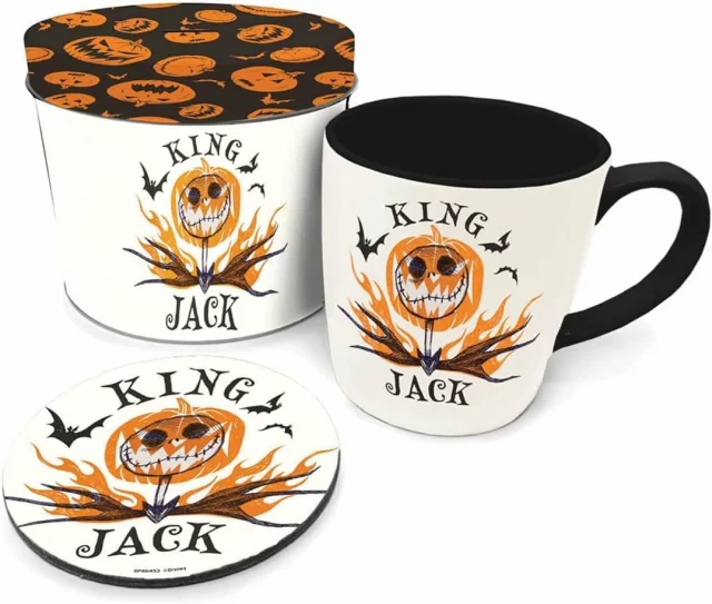 Geschenkset The Nightmare Before Christmas - King Jack (Tasse, Untersetzer, Blechdose) - Untertassen