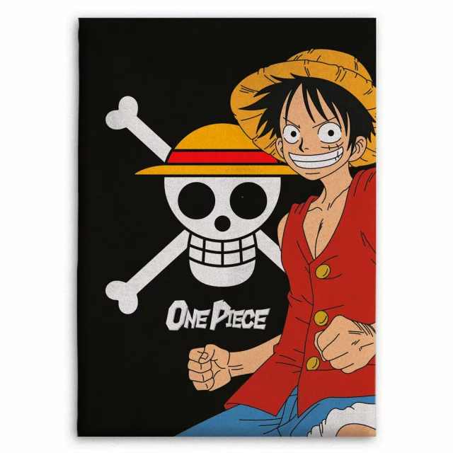 Bettdecke One Piece - Skull and Monkey D Luffy - Anime