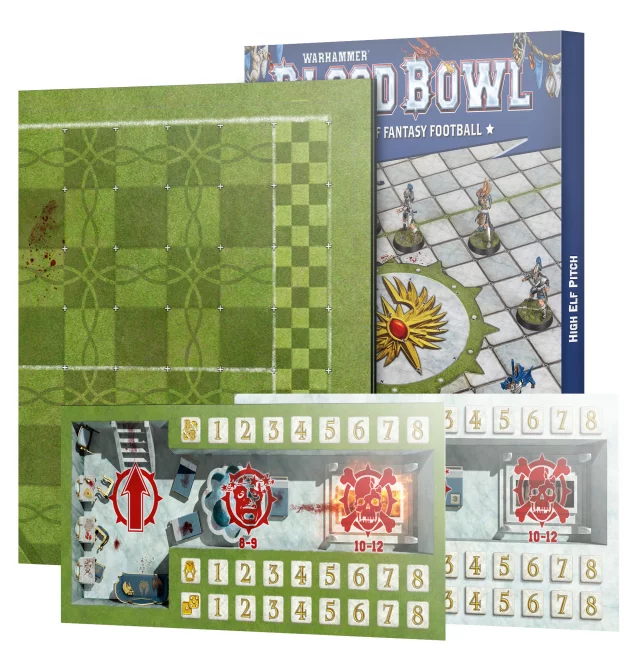 Brettspiel Blood Bowl - High Elves Double Sided Pitch & Dugouts - Warhammer