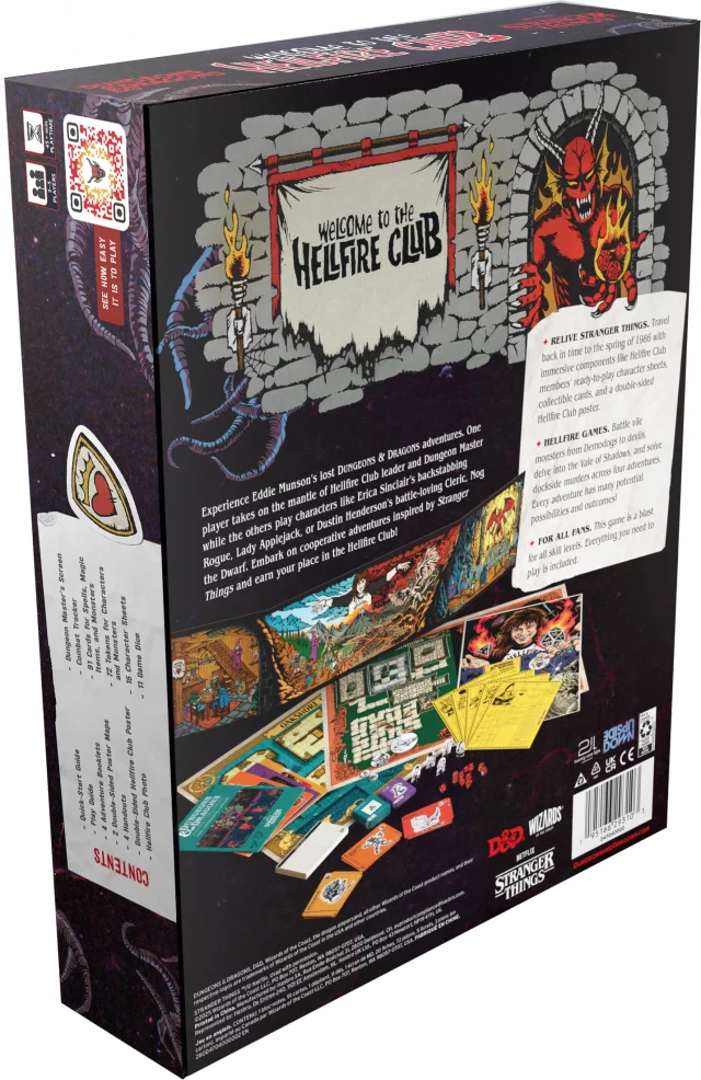 Brettspiel Dungeons & Dragons - Stranger Things: Welcome to the Hellfire Club - Abenteuer-Brettspiel