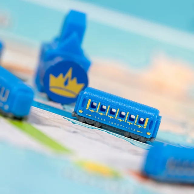 Brettspiel Zug um Zug - Spezialwaggon-Set Deluxe Train Set (blau) - Ticket To Ride