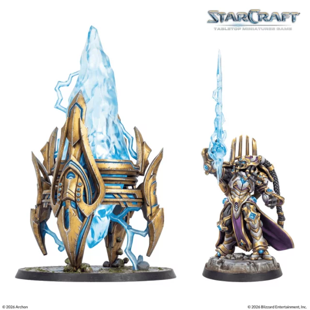 Brettspiel StarCraft - Tabletop Miniature Game - Artanis & Pylon - Hero Expansion Set (2 Figuren) - Abenteuer-Brettspiel