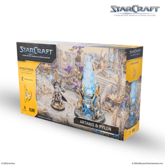 Brettspiel StarCraft - Tabletop Miniature Game - Artanis & Pylon - Hero Expansion Set (2 Figuren) - Brettspiel