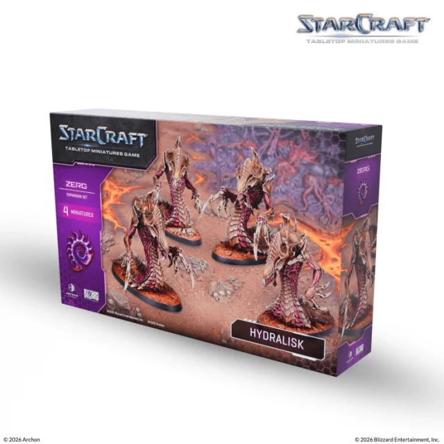 Brettspiel StarCraft - Tabletop Miniature Game - Hydralisk - Expansion Set (4 Figuren) - Brettspiel