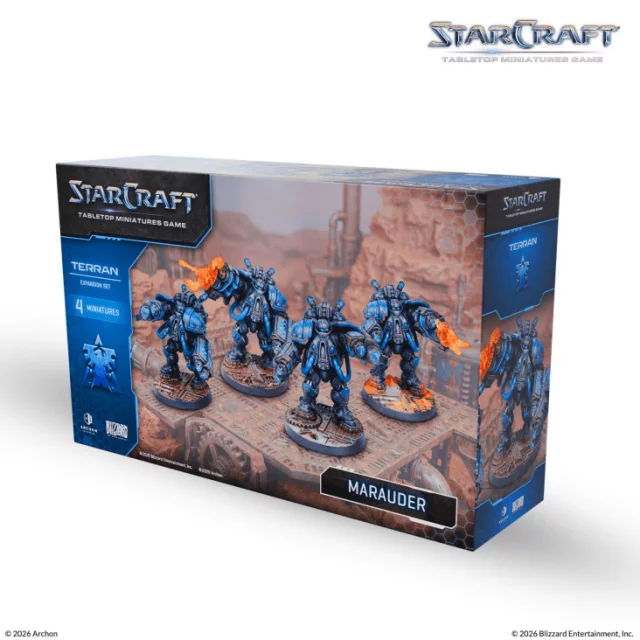 Brettspiel StarCraft - Tabletop Miniature Game - Marauder - Expansion Set (4 Figuren) - Brettspiel