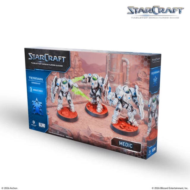 Brettspiel StarCraft - Tabletop Miniature Game - Medic - Expansion Set (3 Figuren) - Brettspiel