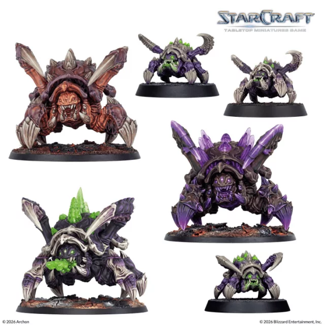 Brettspiel StarCraft - Tabletop Miniature Game - Roach - Expansion Set (6 Figuren) - Abenteuer-Brettspiel