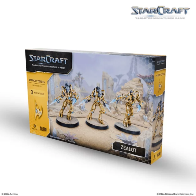 Brettspiel StarCraft - Tabletop Miniature Game - Zealot - Expansion Set (3 Figuren) - Brettspiel