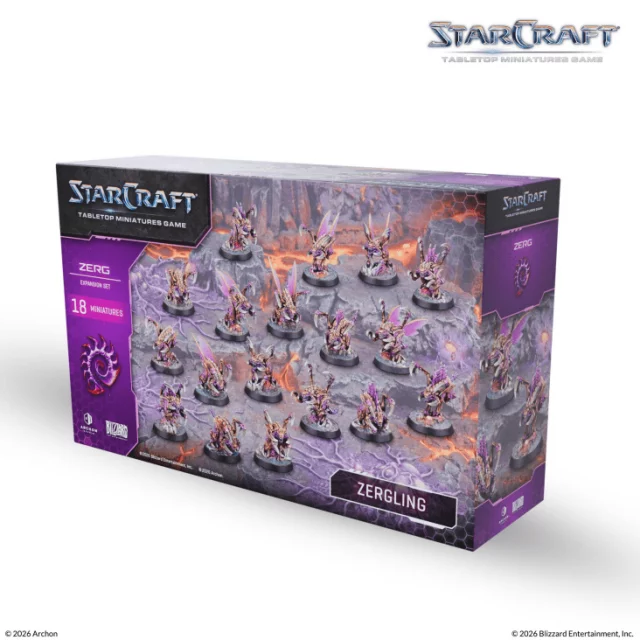 Brettspiel StarCraft - Tabletop Miniature Game - Zergling - Expansion Set (18 Figuren) - Brettspiel