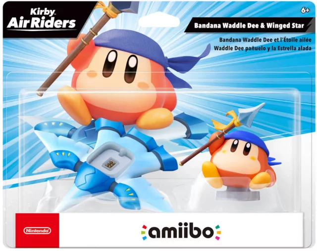 Figur Amiibo Kirby Air Riders - Bandana Waddle Dee & Winged Star