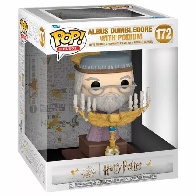 Figur Harry Potter - Albus Dumbledore with podium (Funko POP! Deluxe 172) (beschädigte Verpackung) - Funko POP! Harry Potter