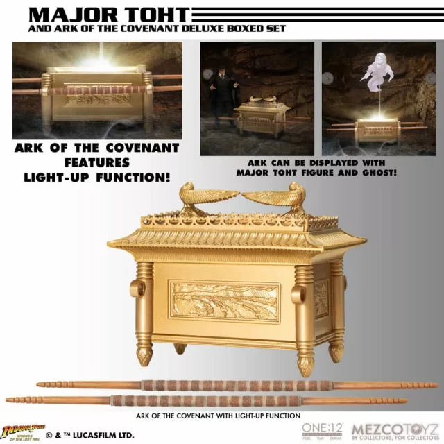 Figur Indiana Jones - Major Toht and Ark of the Covenant Deluxe Set (Mezco) - Action-Figur
