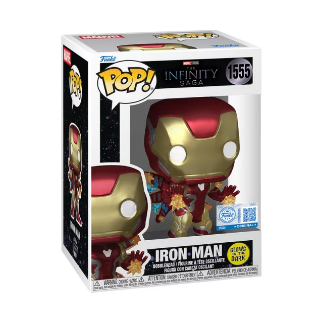 Figur Marvel: The Infinity Saga - Iron Man Glow in the Dark (Funko POP! Disney 1555) (beschädigte Verpackung) - Funko POP! Marvel
