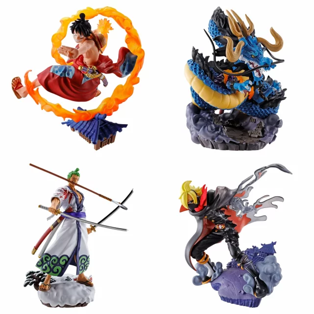 Figur One Piece - Luffy, Zoro, Sanji, Kaido Wano ver. (Set 4 Figuren) (MegaHouse) - Manga