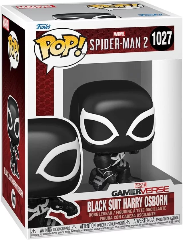 Figur Spider-Man 2 - Black Suit Harry Osborn (Funko POP! Games 1027) (beschädigte Verpackung) - Marvel