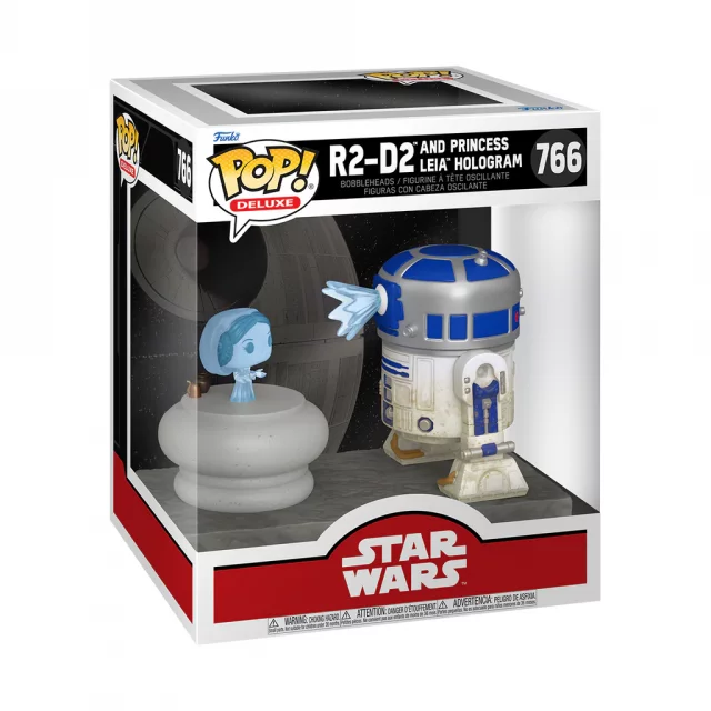 Figur Star Wars - R2-D2 and Princess Leia Hologram (Funko POP! Deluxe 766) - Funko POP! Star Wars