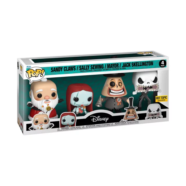 Figur The Nightmare Before Christmas - Sandy Claws/Sally Sewing/Mayor/Jack Skellington (Funko POP! 4-Pack) - Disney