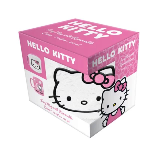 Tasse Hello Kitty - Pink Bow Face (+ Plüschüberzug)