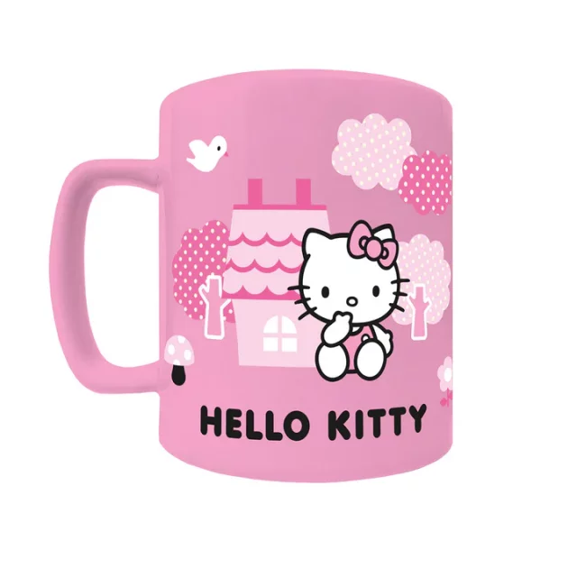 Tasse Hello Kitty - Pink Bow Face (+ Plüschüberzug)