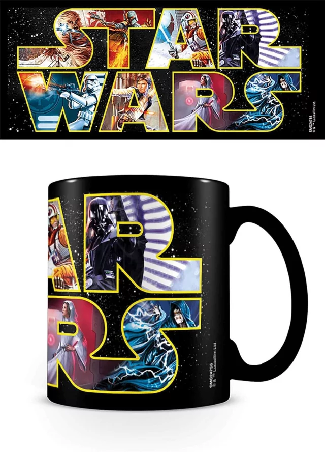 Tasse Star Wars - Logo & Characters (Zaubertasse)
