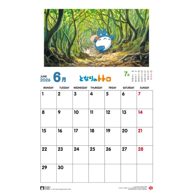Kalender My Neighbor Totoro 2026