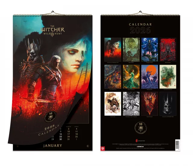 Kalender The Witcher - The Witcher 3: Wild Hunt 10th Anniversary Calendar 2026