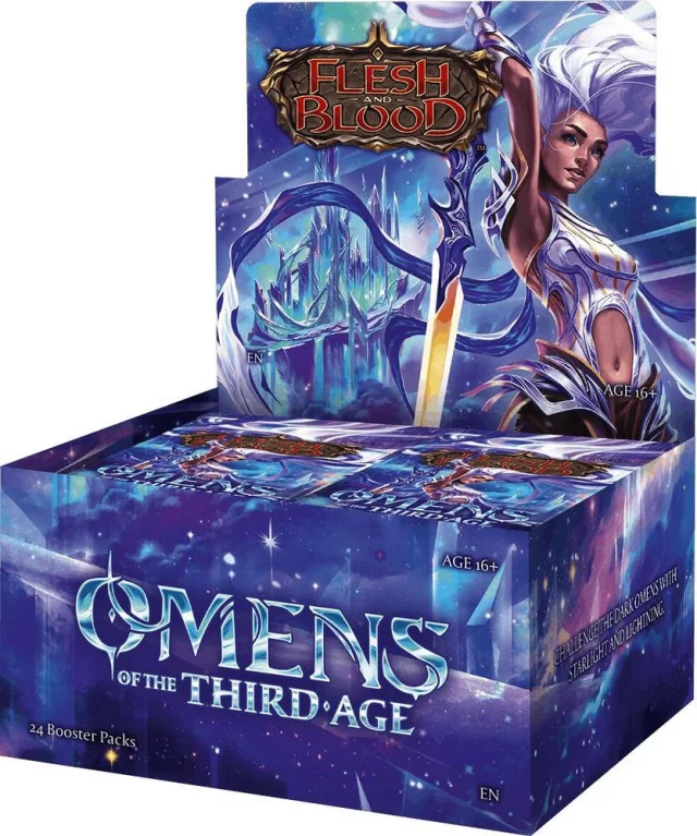 Kartenspiel Flesh and Blood TCG: Omens of the Third Age - Booster Box (24 Booster) (ENGLISCHE VERSION) - TCG Sammelkartenspiel