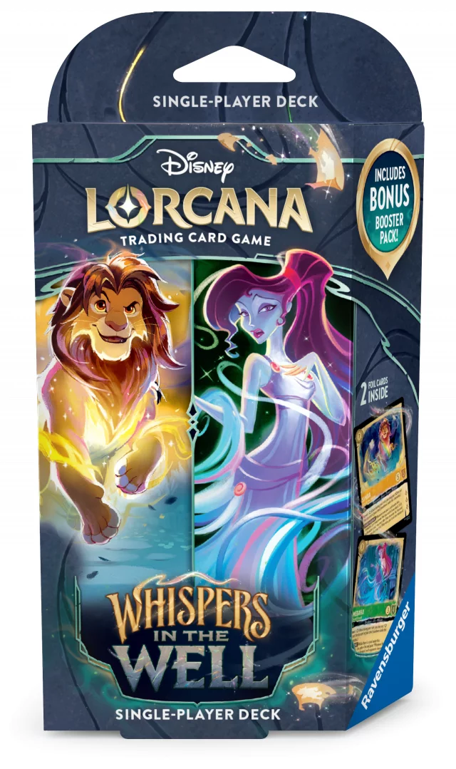 Kartenspiel Lorcana: Whispers in the Well - Amber / Emerald Starter Deck (Simba & Megara) (ENGLISCHE VERSION) - Disney