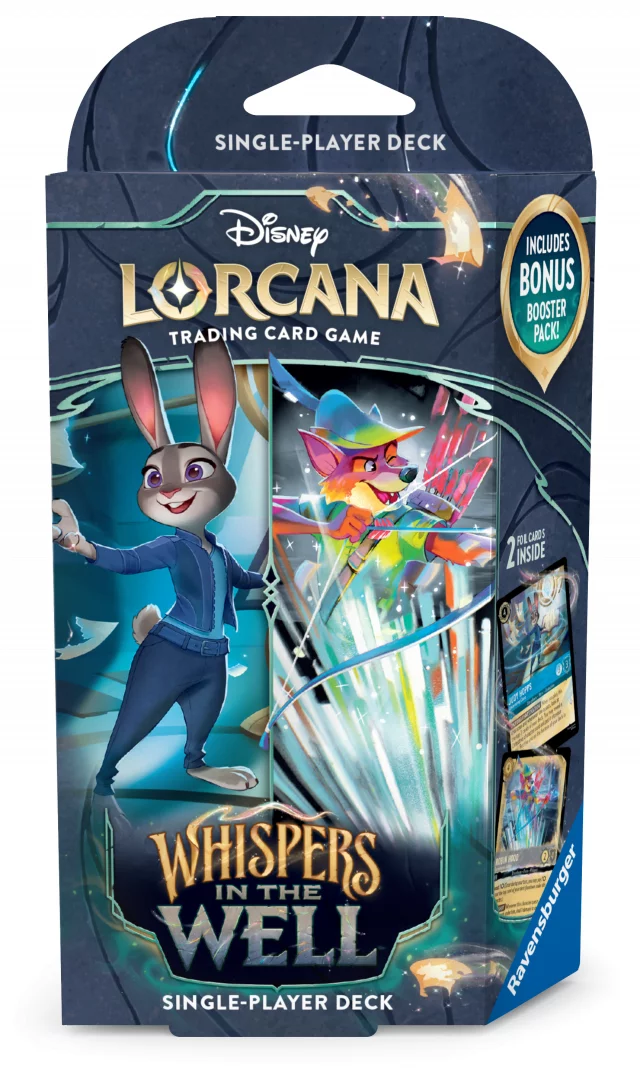 Kartenspiel Lorcana: Whispers in the Well - Sapphire / Steel Starter Deck (Judy Hopps & Robin Hood) (ENGLISCHE VERSION) - Disney