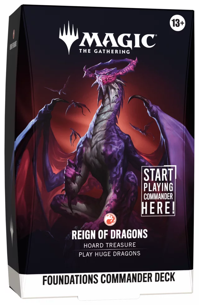 Kartenspiel Magic: The Gathering - Foundations Commander Deck - Reign of Dragons - Magic The Gathering