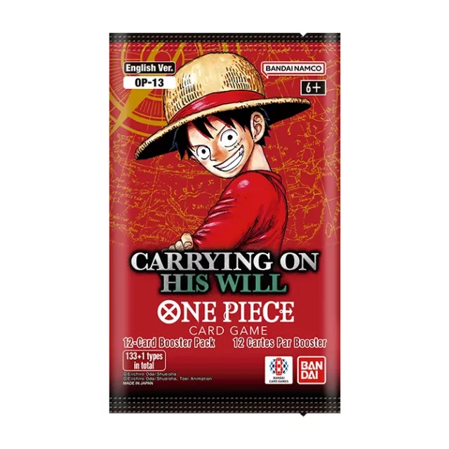 Kartenspiel One Piece TCG - Carrying on His Will Booster (12 Karten) (ENGLISCHE VERSION) - TCG Sammelkartenspiel