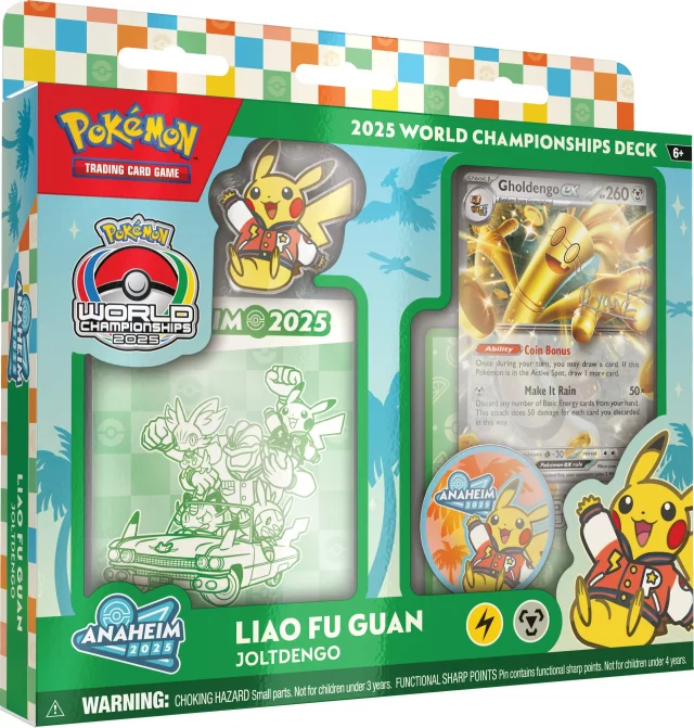 Kartenspiel Pokémon TCG - 2025 World Championship Deck - Fu Guan Liao - Gholdengo ex - Seniors Champion (ENGLISCHE VERSION) - TCG Sammelkartenspiel