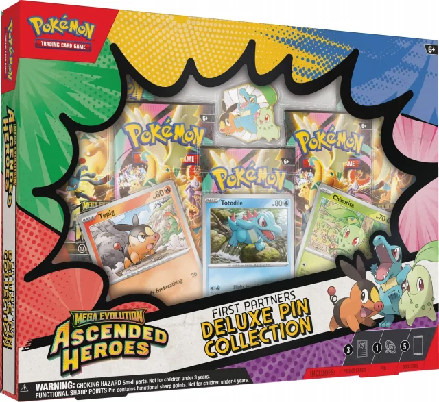 Kartenspiel Pokémon TCG: Mega Evolution - Ascended Heroes First Partners Deluxe Pin Collection (ENGLISCHE VERSION) (beschädigte Verpackung) - TCG Sammelkartenspiel