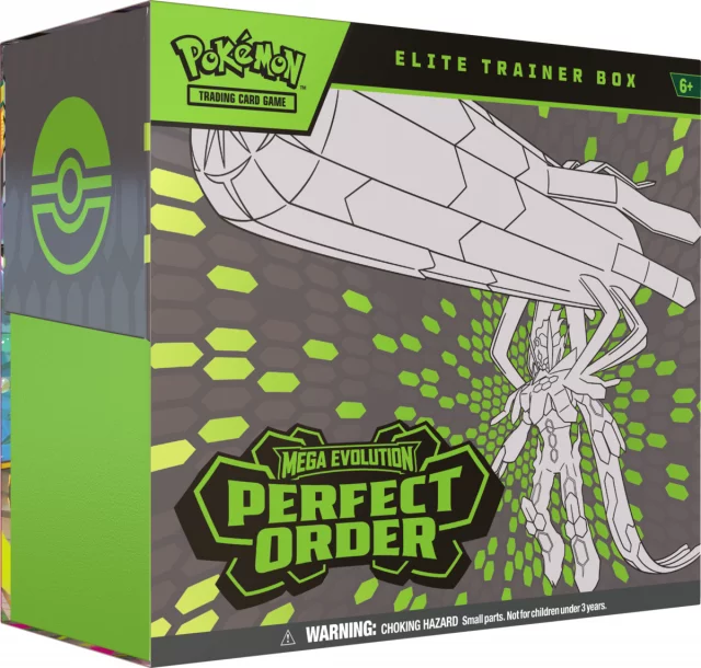 Kartenspiel Pokémon TCG: Mega Evolution - Perfect Order Elite Trainer Box (ENGLISCHE VERSION) (beschädigte Verpackung) - TCG Sammelkartenspiel