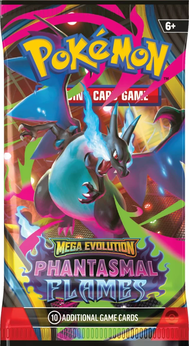 Kartenspiel Pokémon TCG: Mega Evolution - Phantasmal Flames Booster (10 Karten) (ENGLISCHE VERSION) - TCG Sammelkartenspiel