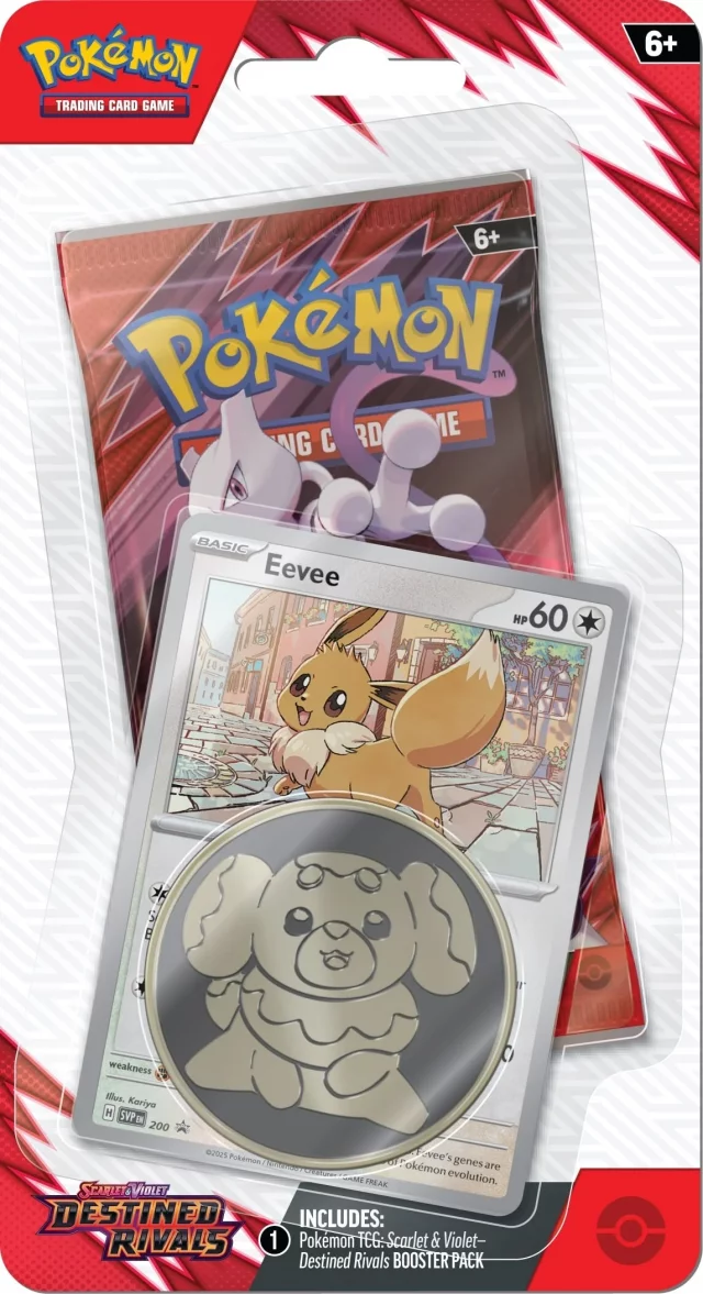 Kartenspiel Pokémon TCG: Scarlet & Violet - Destined Rivals Checklane Blister Booster (Eevee) (ENGLISCHE VERSION) - Pokémon TCG: Destined Rivals